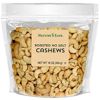 slide 1 of 1, Texas Star Nut & Food Roasted Unsalted Cashews, 16 oz
