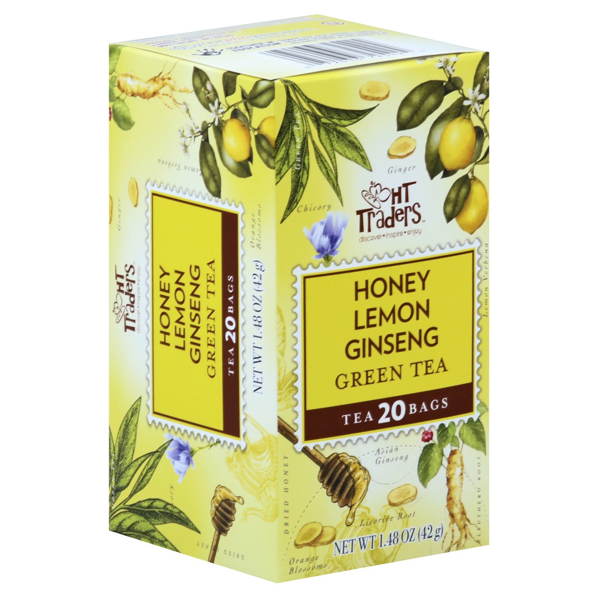 slide 5 of 6, Harris Teeter Hny Lemon Ginsng Green Tea, 20 ct