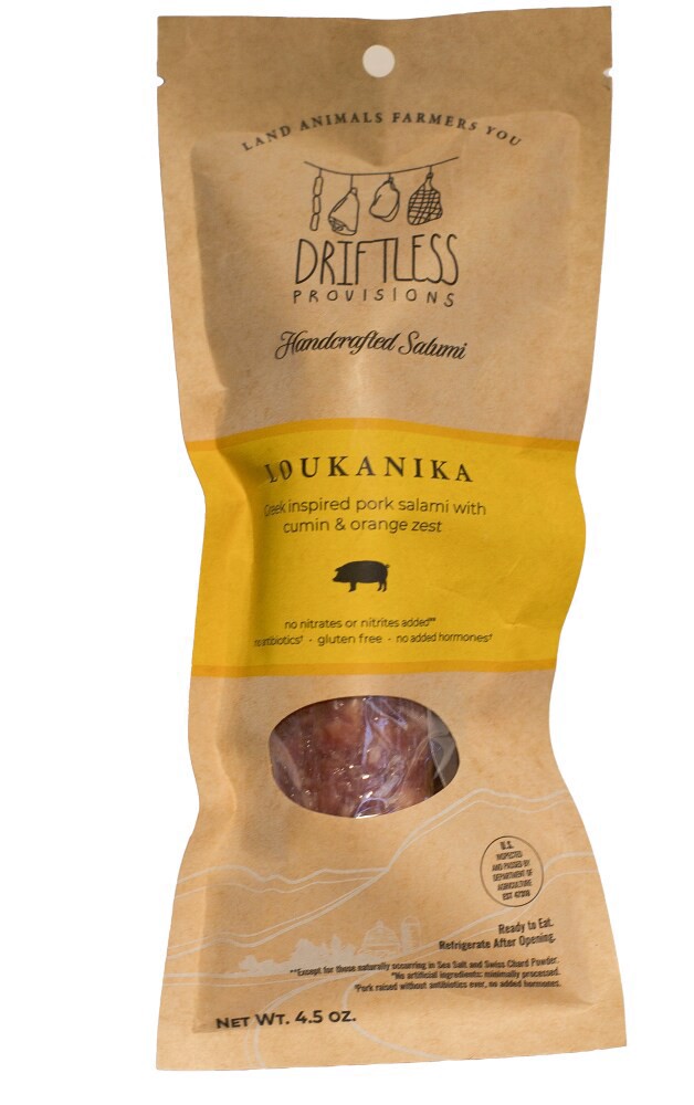 slide 2 of 3, Driftless Prov. Loukanika, 4.5 oz