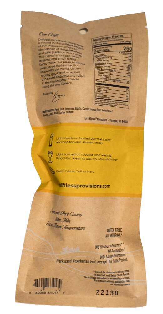 slide 3 of 3, Driftless Prov. Loukanika, 4.5 oz