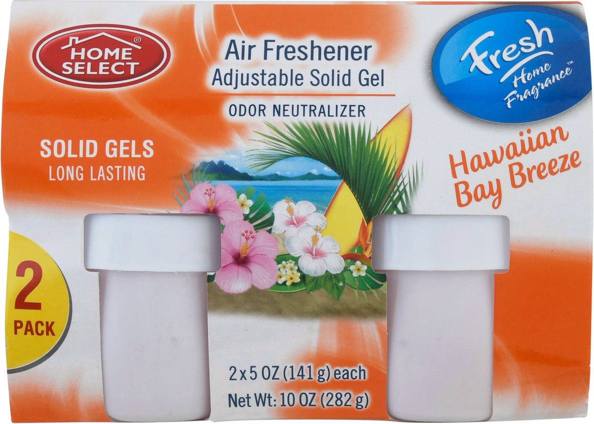 slide 2 of 12, Home Select 2 Pack Adjustable Solid Gel Hawaiian Bay Breeze Air Freshener 2 - 5 oz Packs, 2 ct