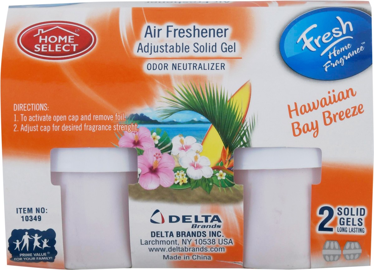 slide 8 of 12, Home Select 2 Pack Adjustable Solid Gel Hawaiian Bay Breeze Air Freshener 2 - 5 oz Packs, 2 ct