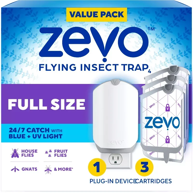 slide 1 of 1, Zevo Flying Insect Trap & 3 Cartridge Starter Kit, 1 ct