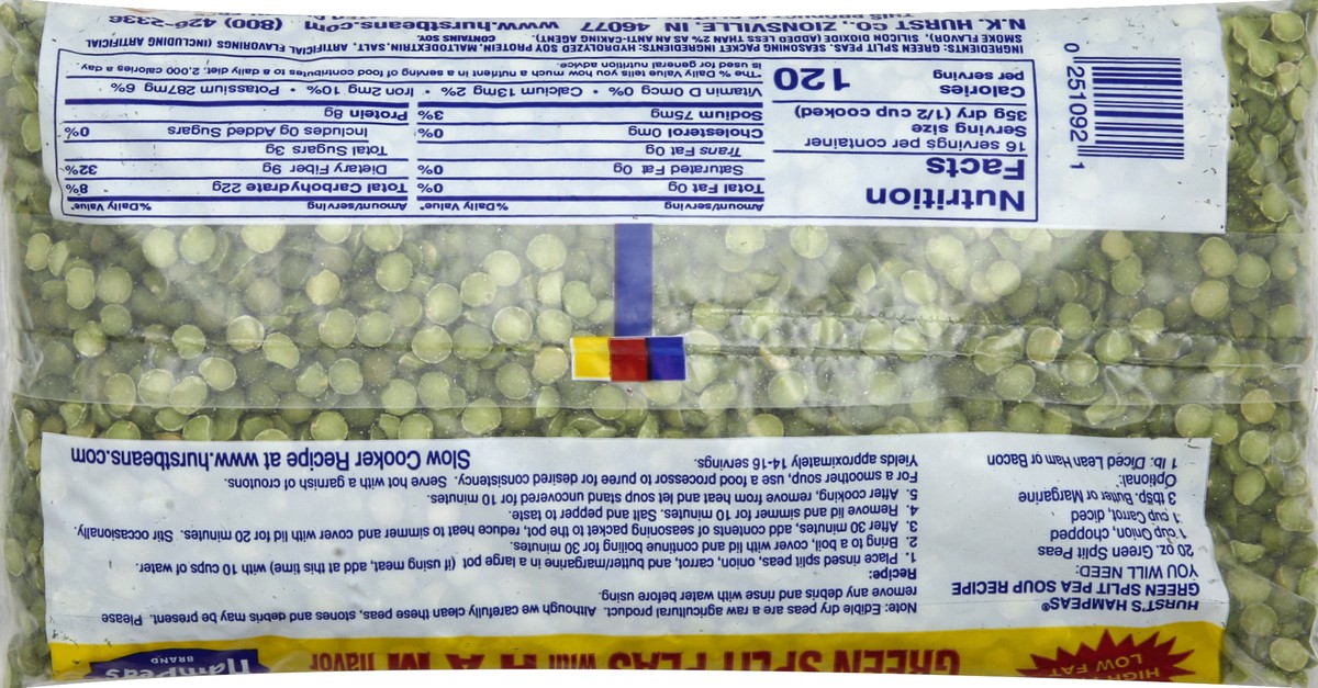 slide 7 of 8, Hurst's Green Split Pea Dry Soup Mix - 20 oz, 20 oz