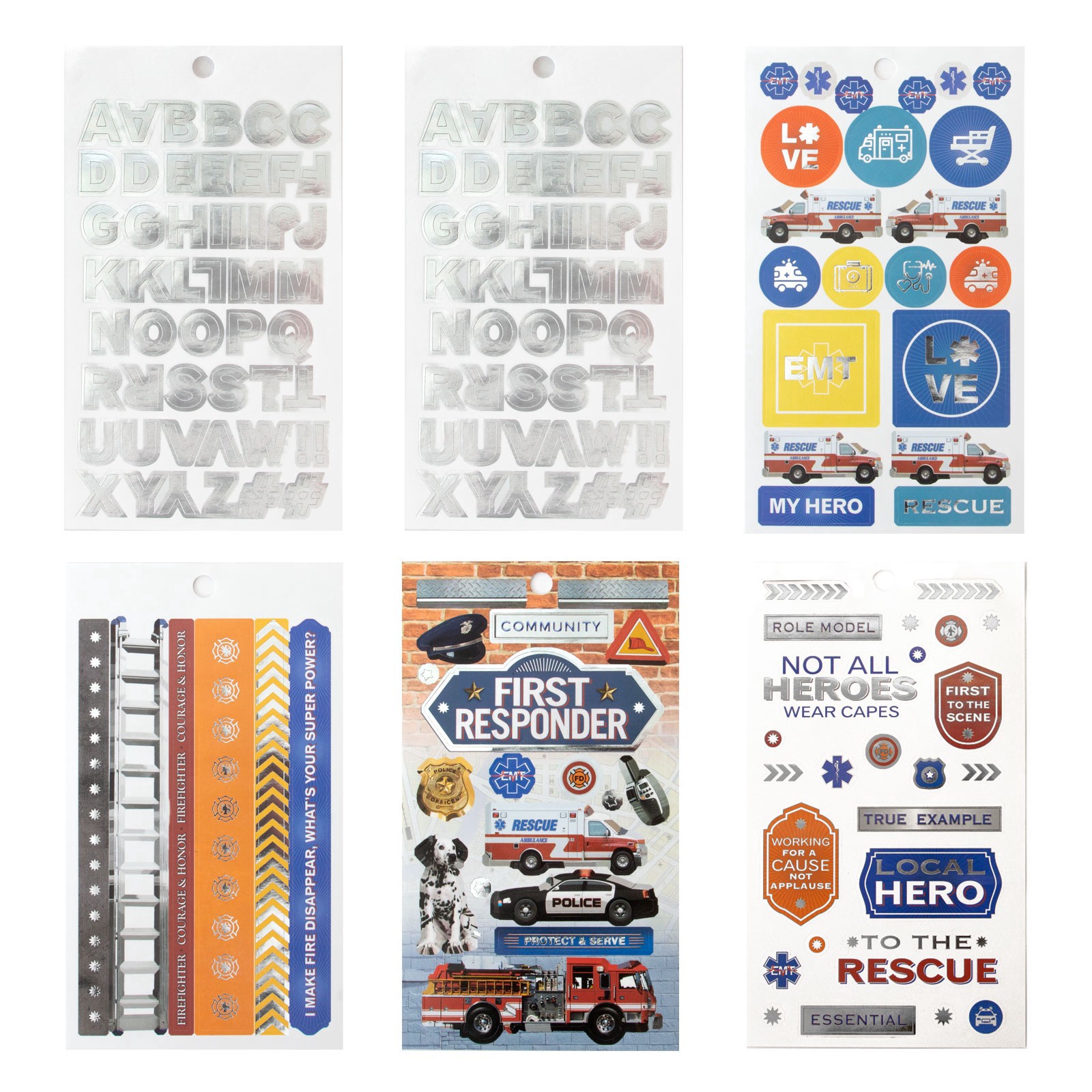 slide 3 of 7, First Responder Stickers By Recollections, 10.1cm x 17.7cm