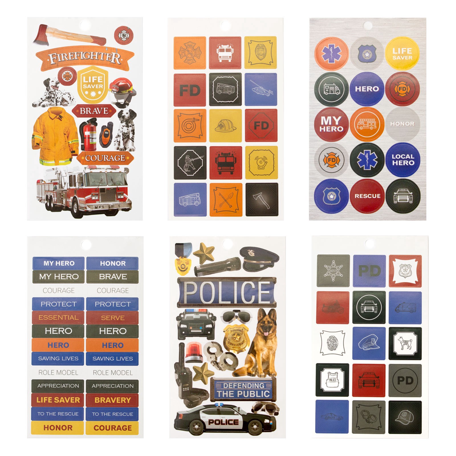 slide 4 of 7, First Responder Stickers By Recollections, 10.1cm x 17.7cm