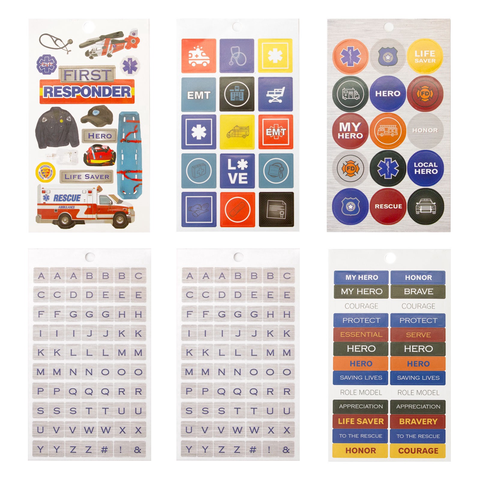 slide 7 of 7, First Responder Stickers By Recollections, 10.1cm x 17.7cm