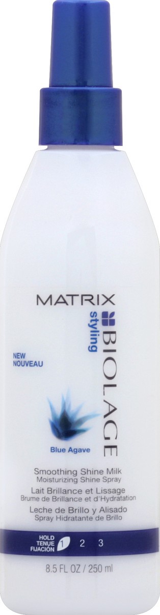 slide 1 of 3, Biolage Shine Spray, Moisturizing, Smoothing Shine Milk, Blue Agave, 8.5 Ounce, 8.5 oz