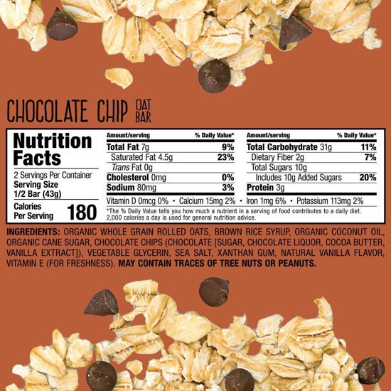 slide 5 of 42, Bobo's Chocolate Chip Oat Bar 3 oz. Wrapper, 3 oz