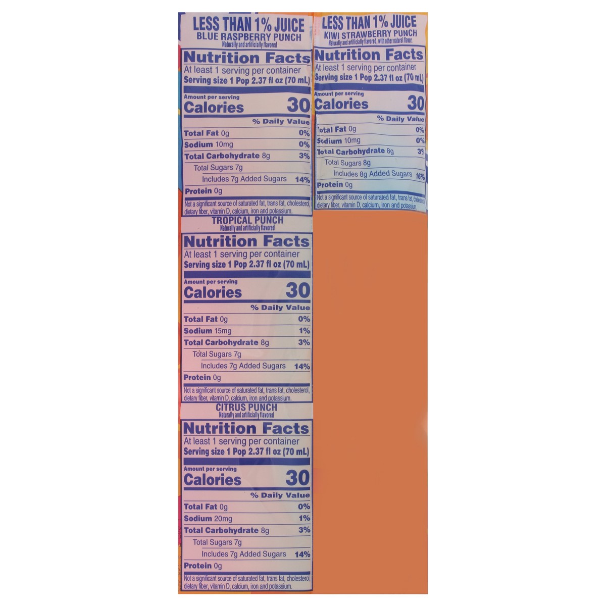 slide 6 of 14, Tampico Freezer Pops, Regular Mix, 8 ct