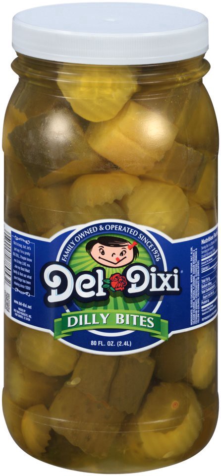 slide 1 of 6, Del-Dixi Dilly Bites Pickles, 80 oz