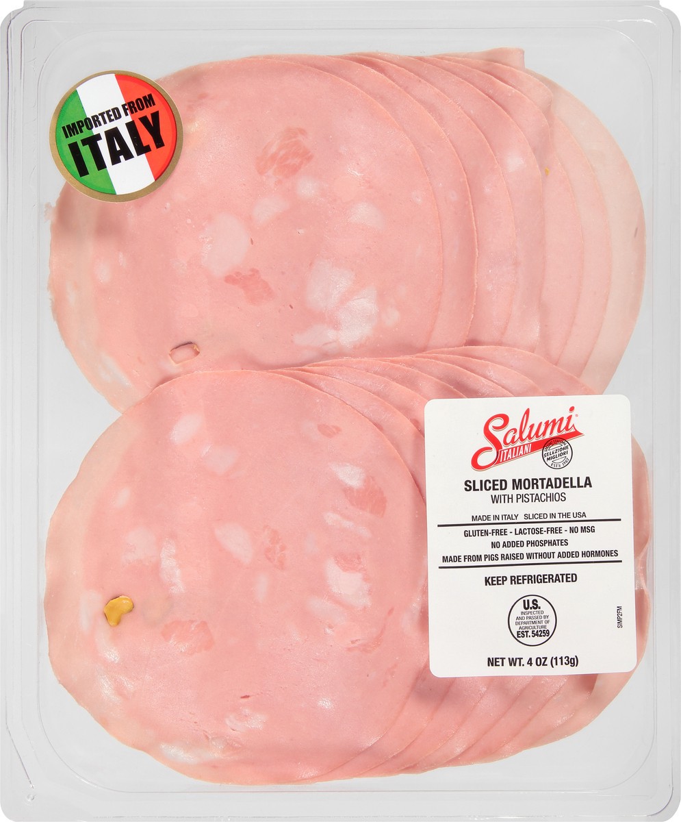 slide 7 of 9, Salumi Italiani Sliced Mortadella with Pistachios 4 oz, 4 oz