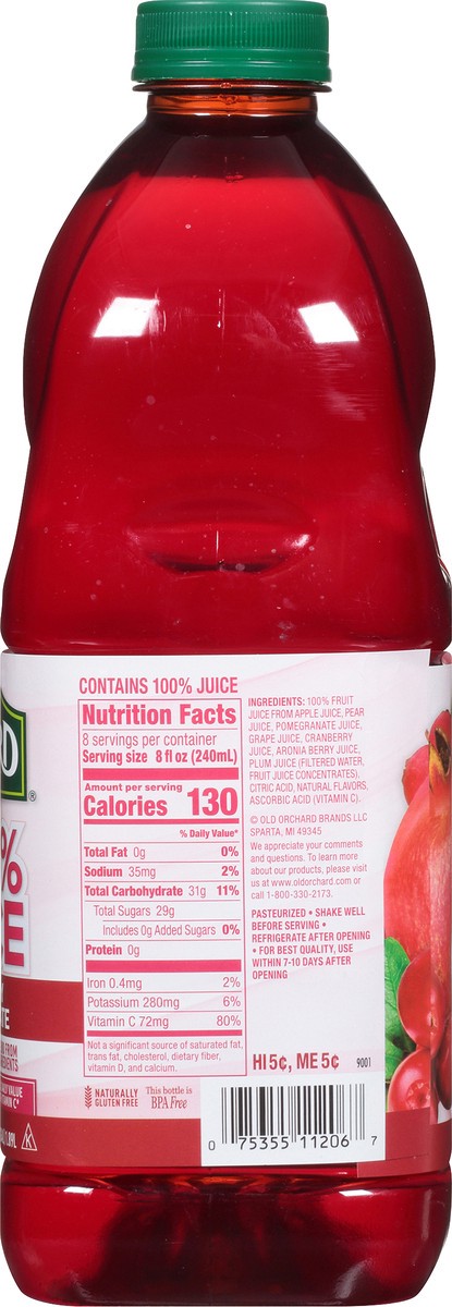 slide 5 of 13, Old Orchard 100% Juice Cranberry Pomegranate Juice - 64 fl oz, 64 fl oz