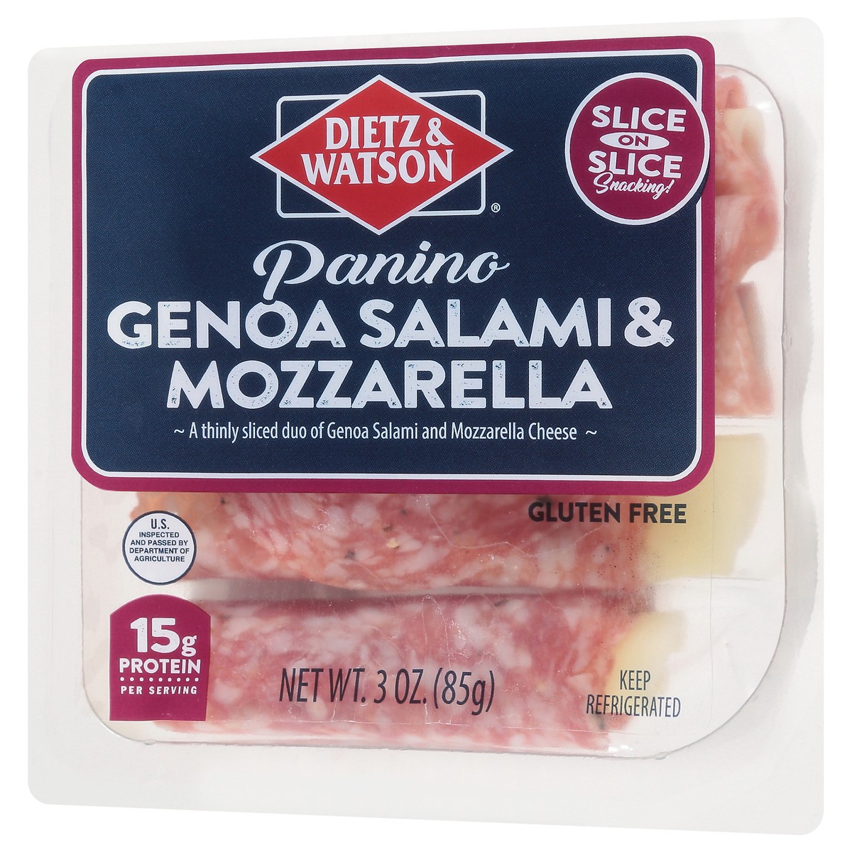 slide 11 of 14, Dietz & Watson Genoa Salami & Mozzarella Panino 3 oz, 3 oz