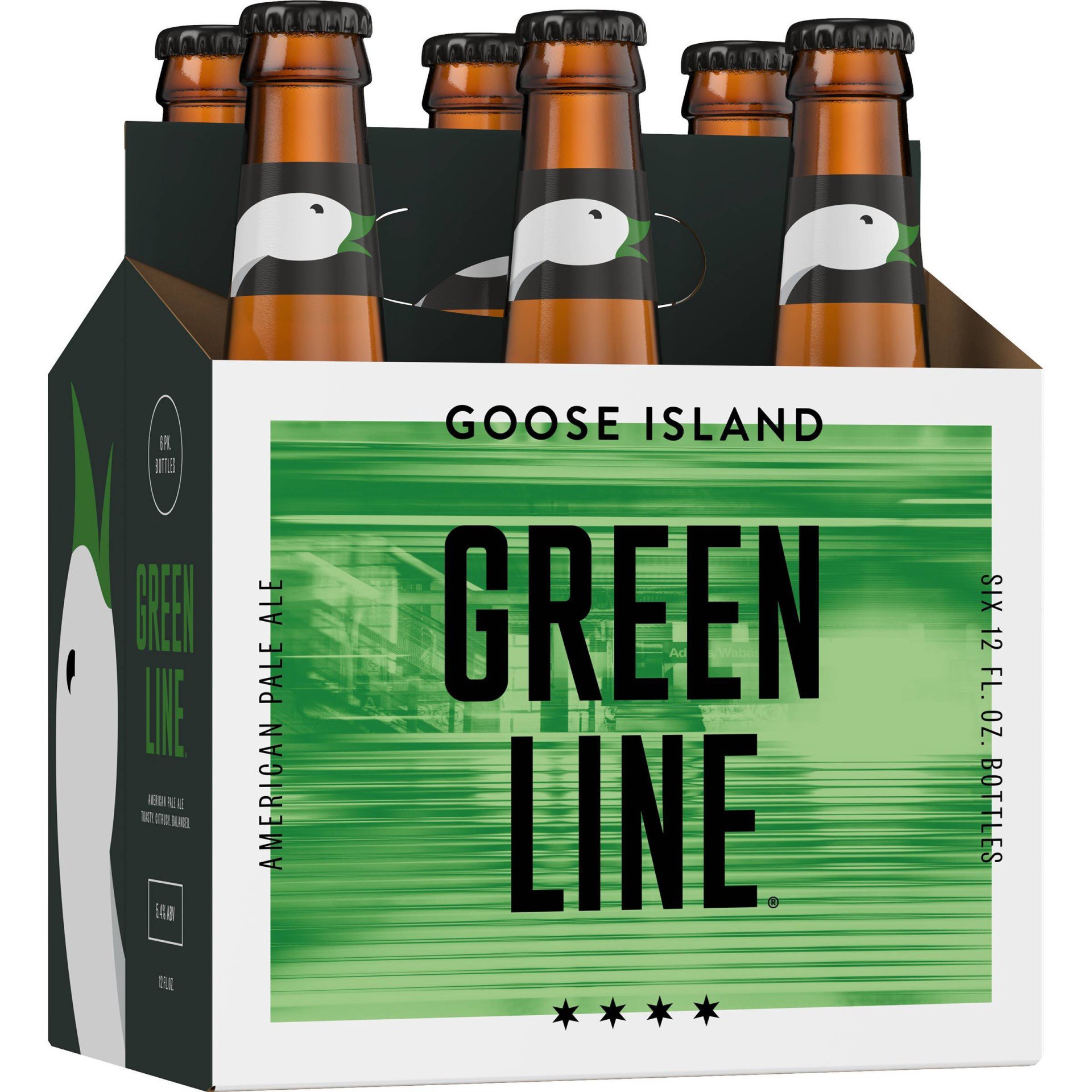 slide 1 of 5, Goose Island Beer Co. Green Line Pale Ale Beer, 6 ct; 12 fl oz