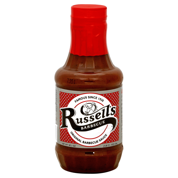 slide 1 of 2, Russell's Original Barbecue Sauce, 18.5 oz