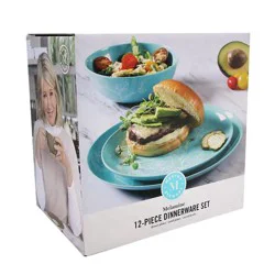 Martha Stewart 12Pc Floral Dinnerware Set
