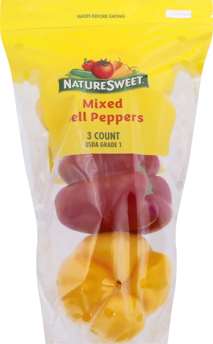 slide 3 of 8, NatureSweet Mixed Bell Peppers 3 ea, 3 ct