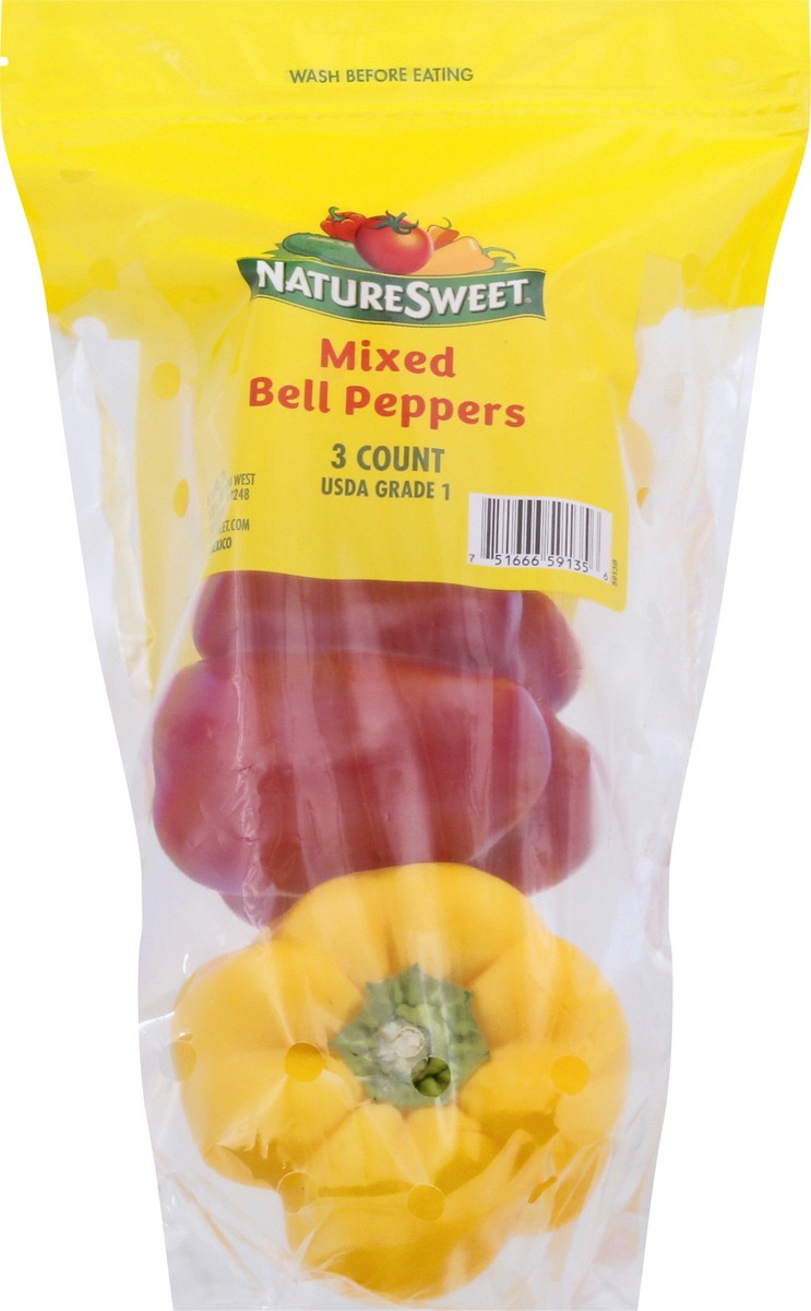 slide 6 of 8, NatureSweet Mixed Bell Peppers 3 ea, 3 ct