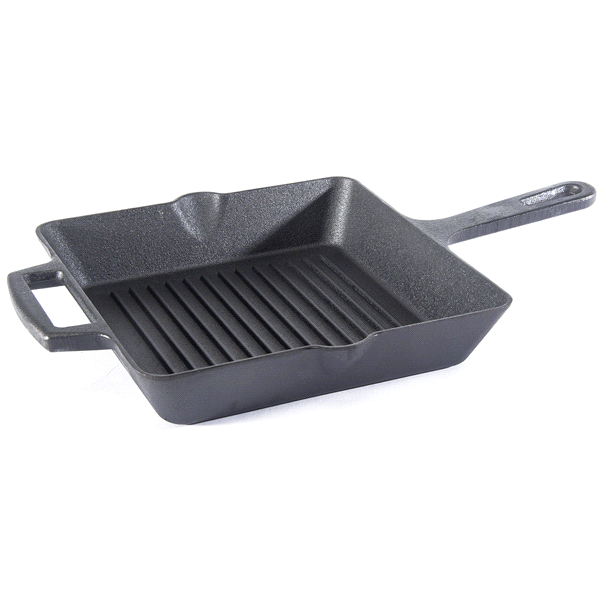 slide 1 of 1, Grand Gourmet Square Cast Iron Griddle With Side Handle, 1 ct