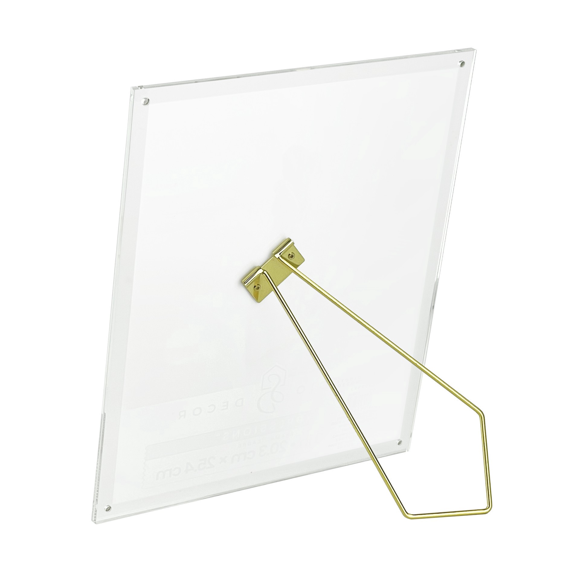 slide 3 of 5, Expressions Clear Acrylic Float Frame With Gold Metal Easel By Studio Decor, 8 in x 10 in