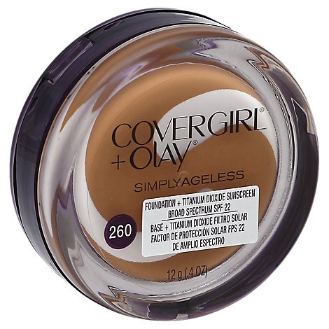 slide 1 of 1, Covergirl & Olay Simply Ageless Instant Wrinkle Defying Foundation Classic Tan, 260 x 0.4 oz