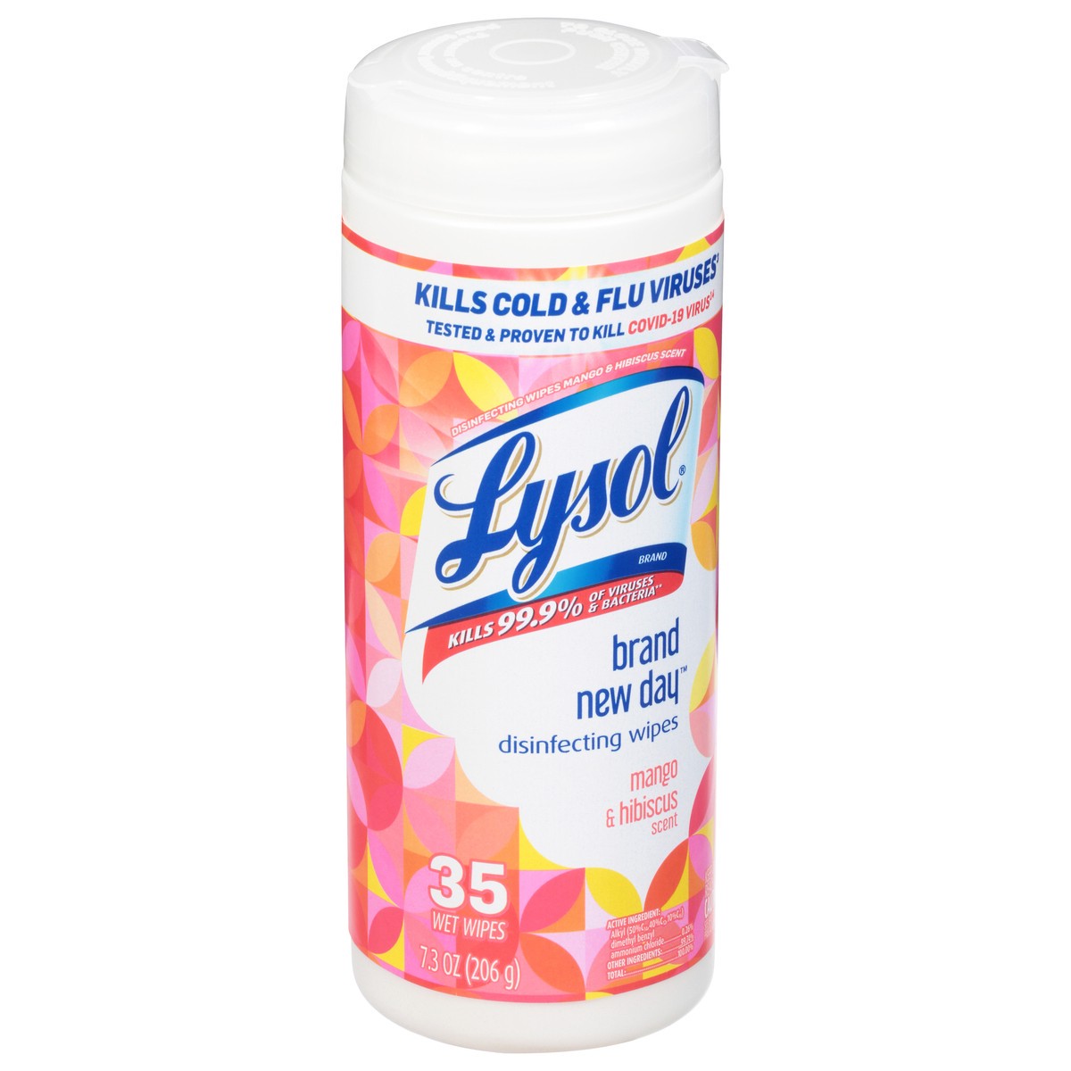 slide 4 of 4, Lysol Brand New Day Mango & Hibiscus Scent Disinfecting Wipes 35 ea, 35 ct