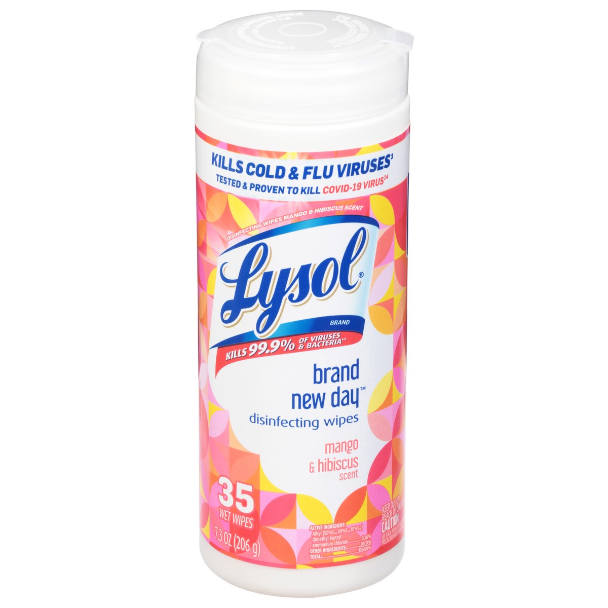 slide 1 of 4, Lysol Brand New Day Mango & Hibiscus Scent Disinfecting Wipes 35 ea, 35 ct
