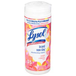 Lysol Brand New Day Mango & Hibiscus Scent Disinfecting Wipes 35 ea