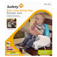 slide 3 of 9, Safety 1st Easy Care Swing Tray Feeding Booster, Lakeside, 1 ct