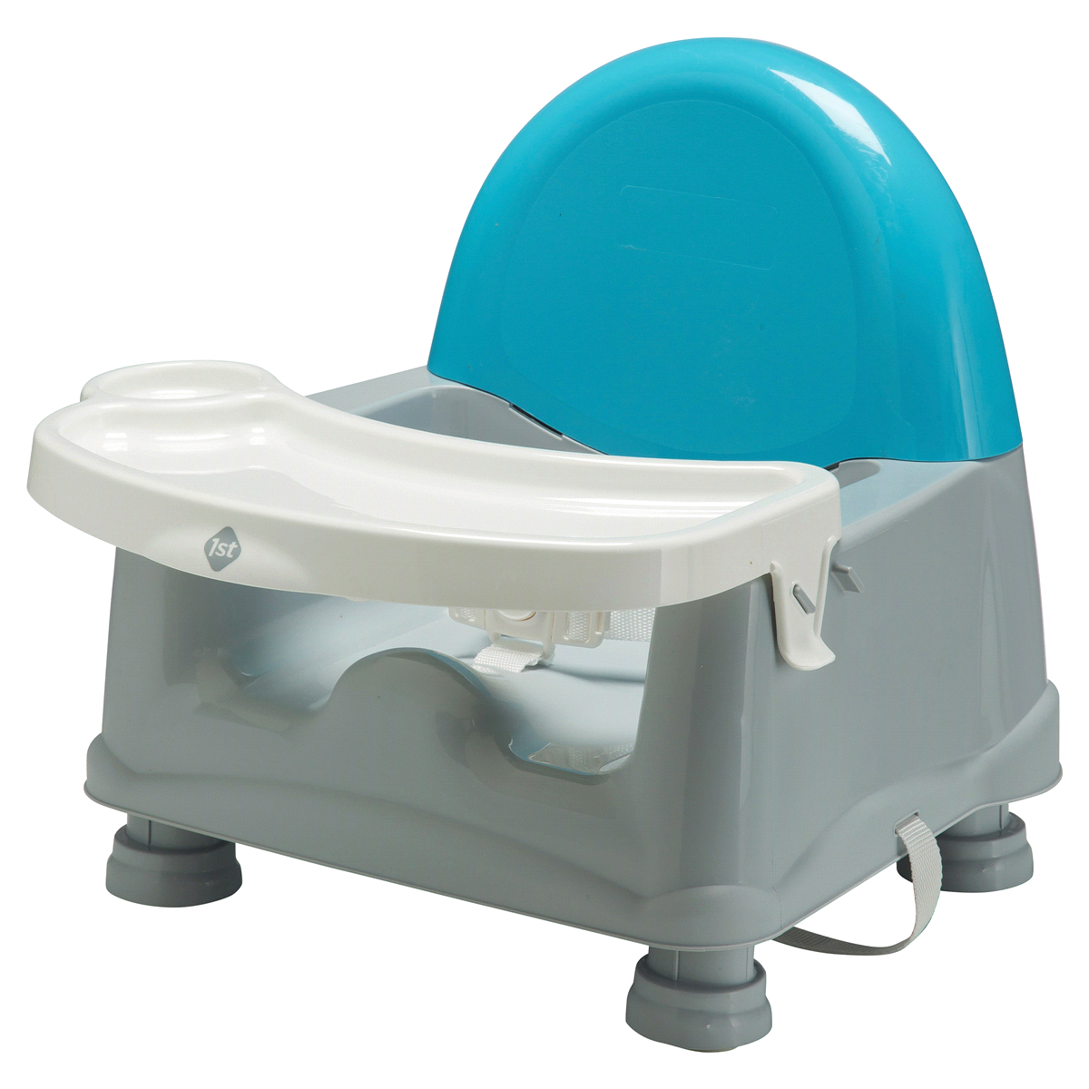 slide 1 of 9, Safety 1st Easy Care Swing Tray Feeding Booster, Lakeside, 1 ct