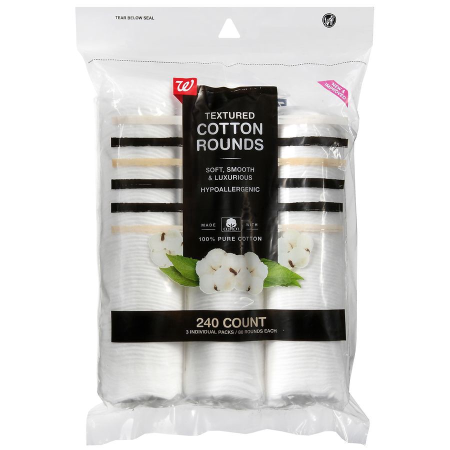 slide 3 of 5, Walgreens Textured Cotton Rounds, Soft, Smooth & Luxurious, 24 ct