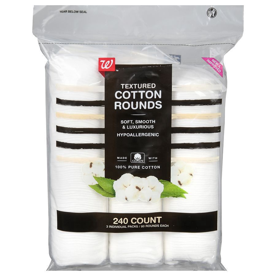 slide 1 of 5, Walgreens Textured Cotton Rounds, Soft, Smooth & Luxurious, 24 ct