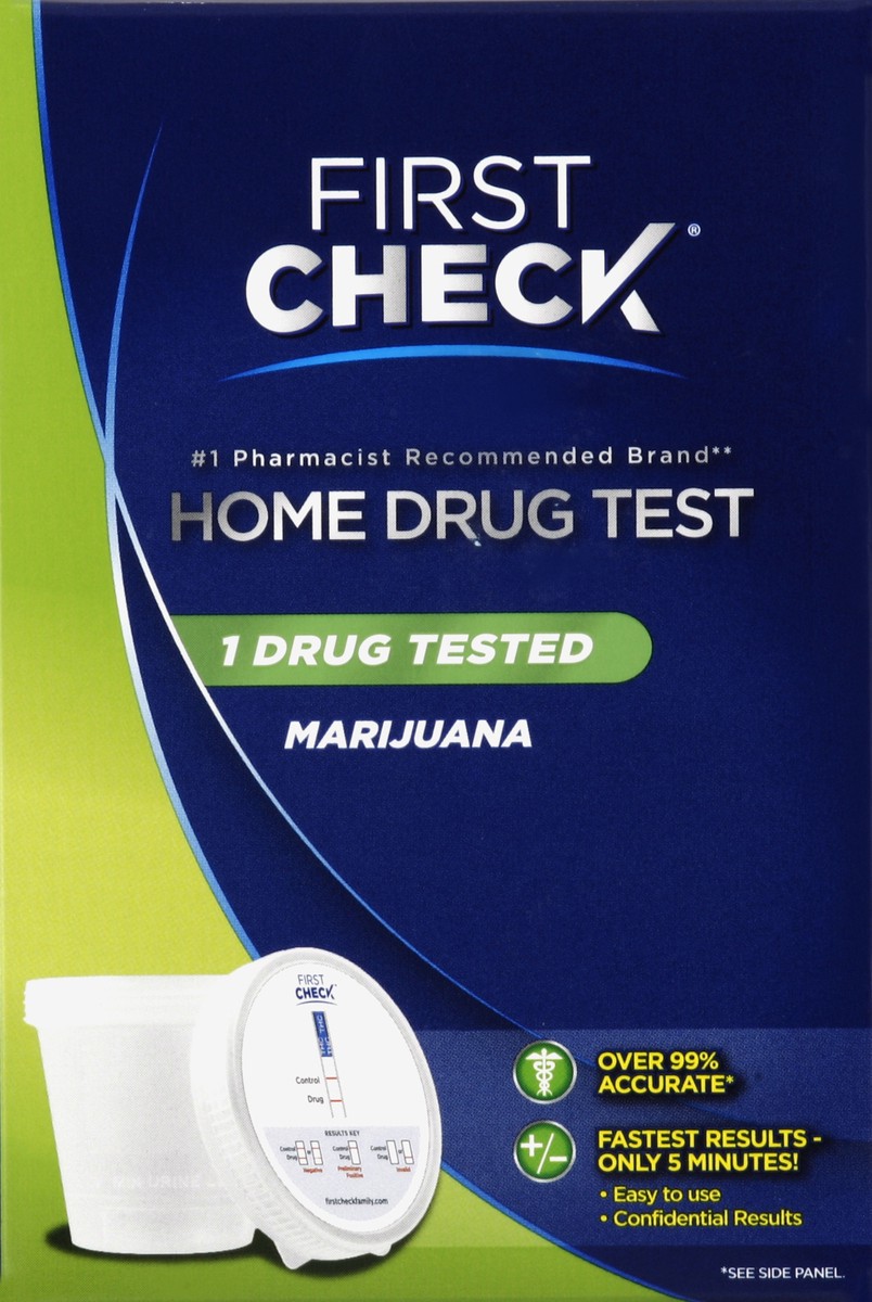 slide 6 of 6, First Check Home Drug Test for Marijuana, 1 kit