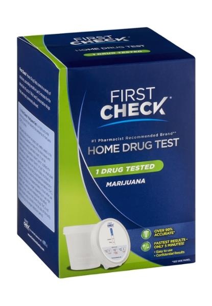 slide 1 of 6, First Check Home Drug Test for Marijuana, 1 kit