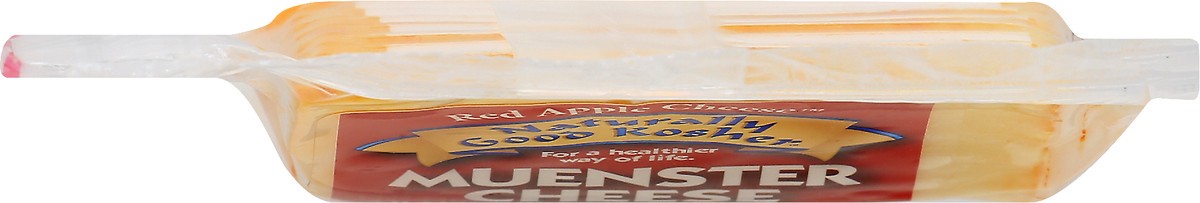 slide 2 of 12, Red Apple Cheese Naturally Good Kosher Muenster Cheese Slices 8 oz, 8 oz