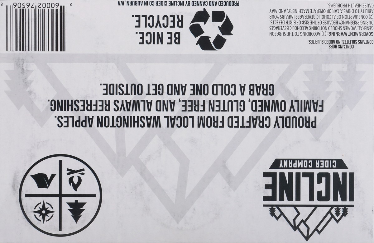 slide 5 of 9, Incline Cider Company Gluten Free Imperial Hazy Honeycrisp Cider 6 - 12 fl oz Cans, 6 ct; 12 fl oz