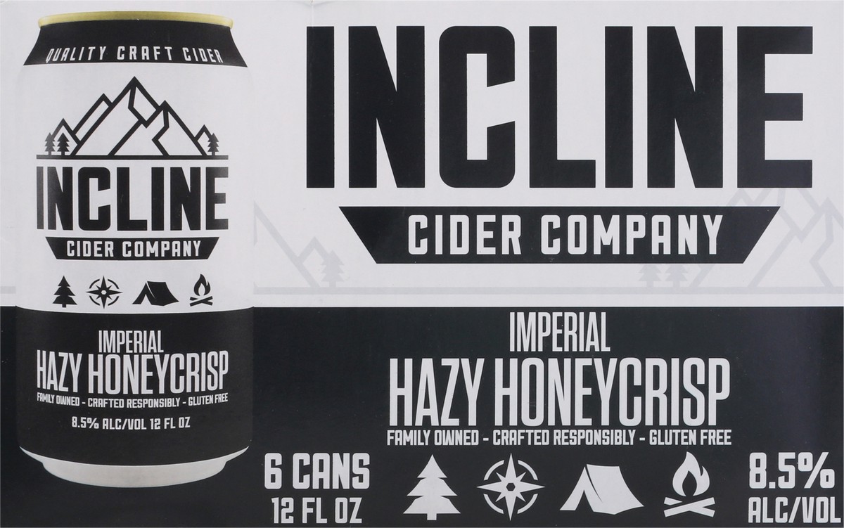 slide 4 of 9, Incline Cider Company Gluten Free Imperial Hazy Honeycrisp Cider 6 - 12 fl oz Cans, 6 ct; 12 fl oz
