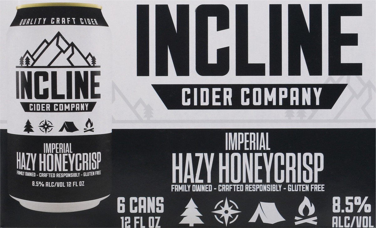 slide 8 of 9, Incline Cider Company Gluten Free Imperial Hazy Honeycrisp Cider 6 - 12 fl oz Cans, 6 ct; 12 fl oz