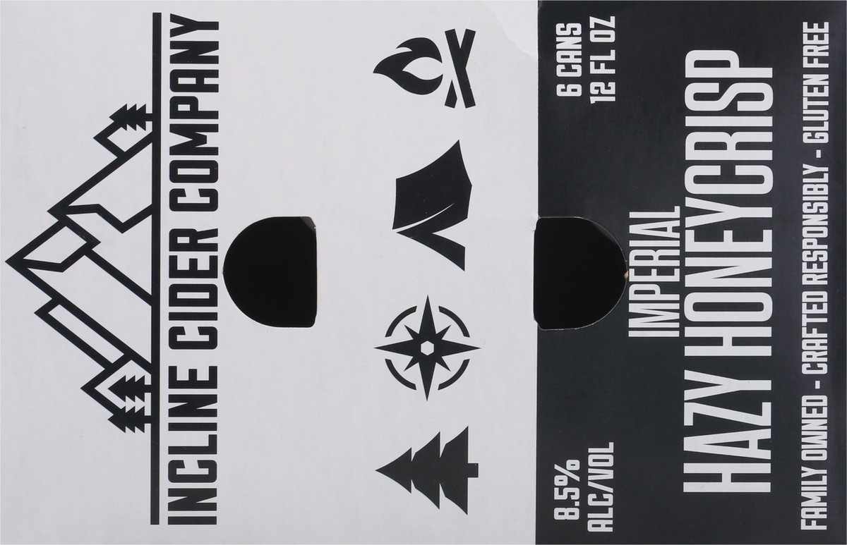slide 9 of 9, Incline Cider Company Gluten Free Imperial Hazy Honeycrisp Cider 6 - 12 fl oz Cans, 6 ct; 12 fl oz