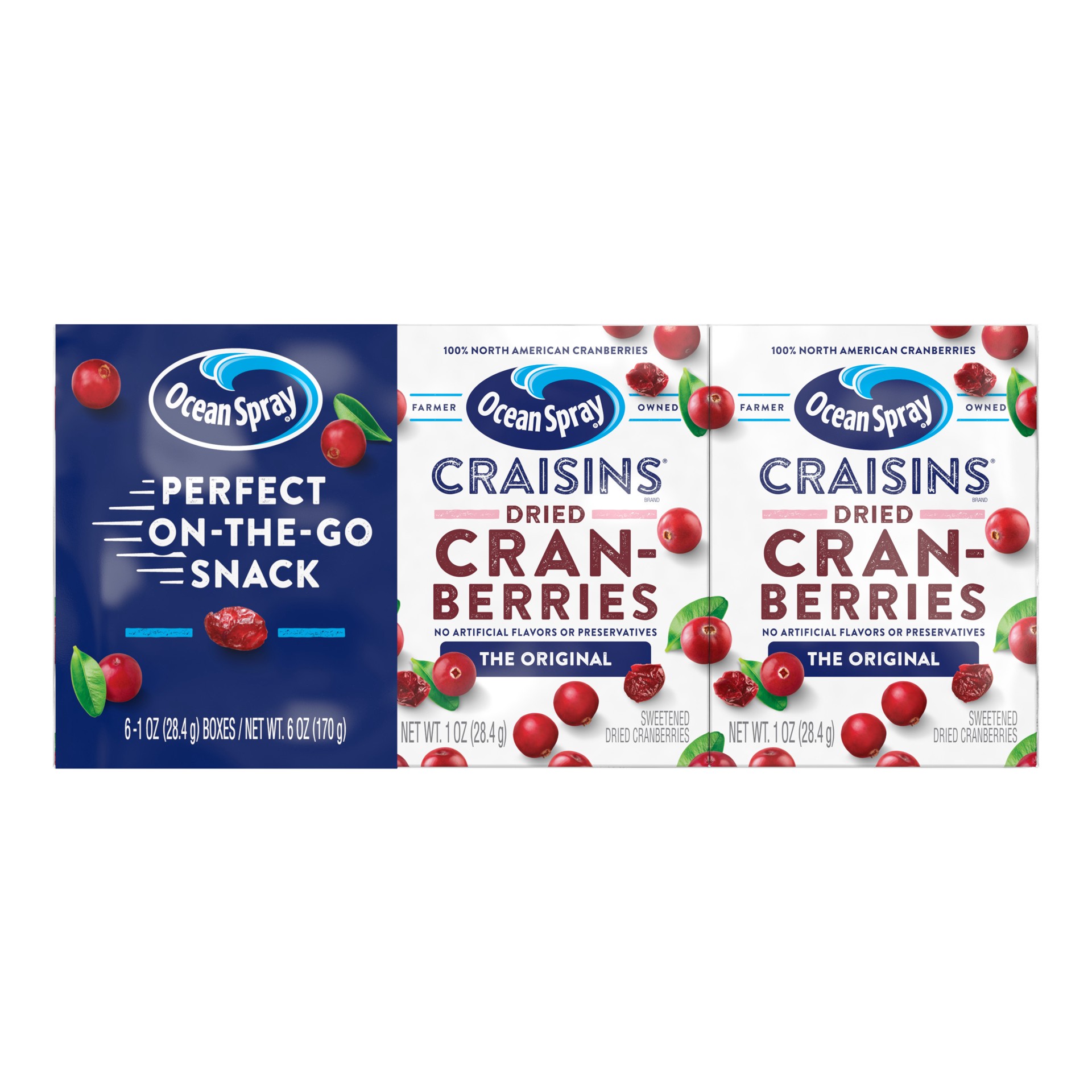 slide 1 of 9, Ocean Spray Craisins Original Dried Cranberries, Dried Fruit, 1 Oz Bricks, 12 Count, 6 oz