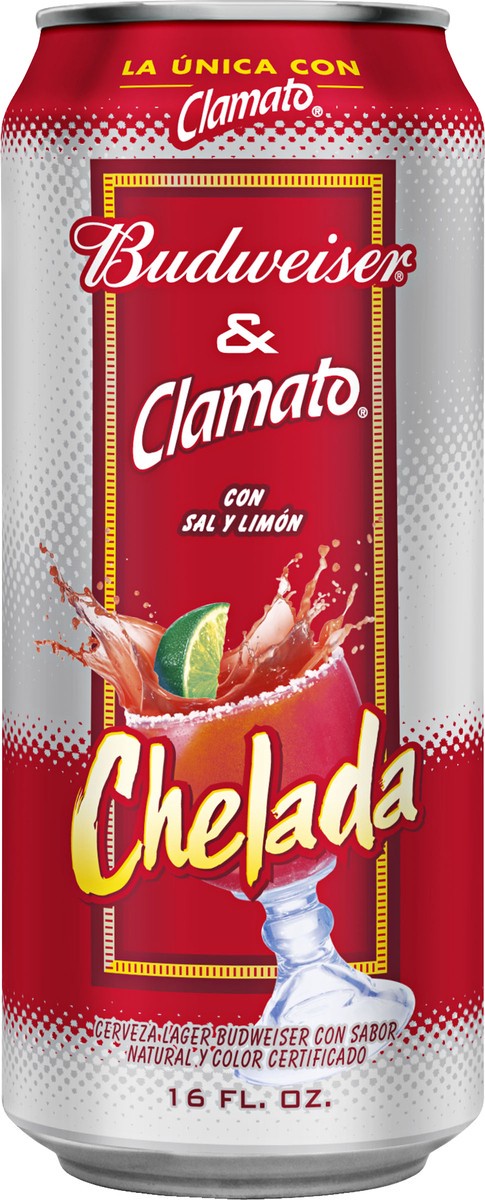 slide 3 of 7, Budweiser & Clamato Chelada Beer 16 oz, 4 ct; 16 oz