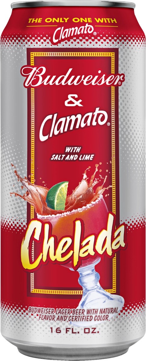 slide 2 of 7, Budweiser & Clamato Chelada Beer 16 oz, 4 ct; 16 oz