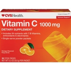 slide 1 of 1, CVS Health Immune Support Vitamin C Orange-Flavored Fizzy Drink, 36 ct