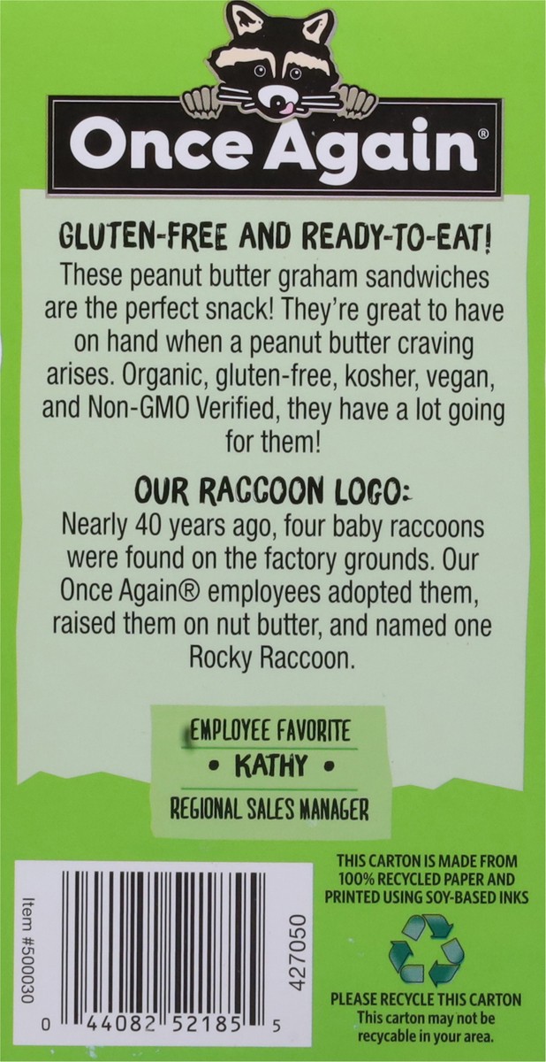 slide 10 of 13, Once Again Peanut Butter Graham Sandwiches 5 - 1.59 oz Packs, 5 ct