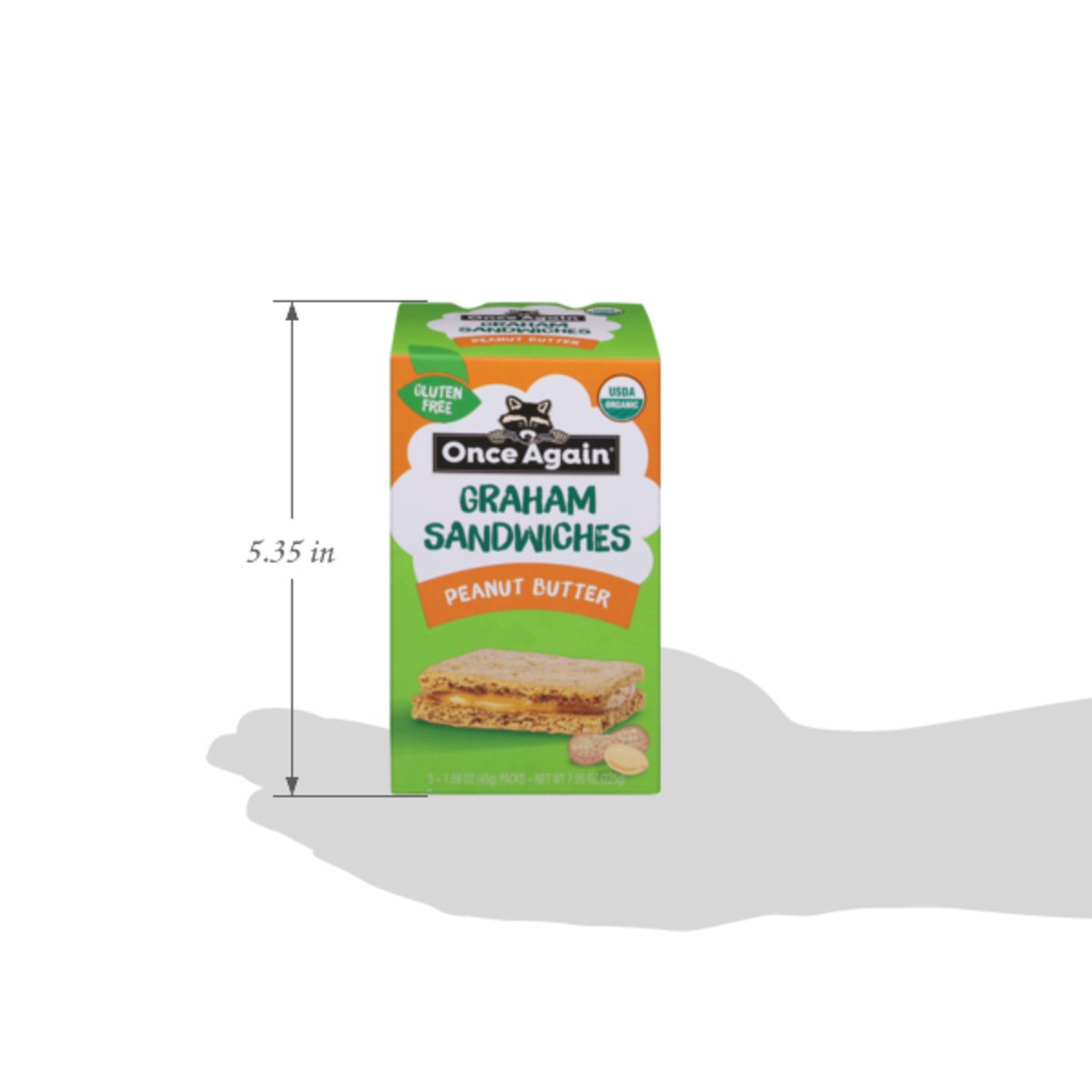 slide 6 of 13, Once Again Peanut Butter Graham Sandwiches 5 - 1.59 oz Packs, 5 ct
