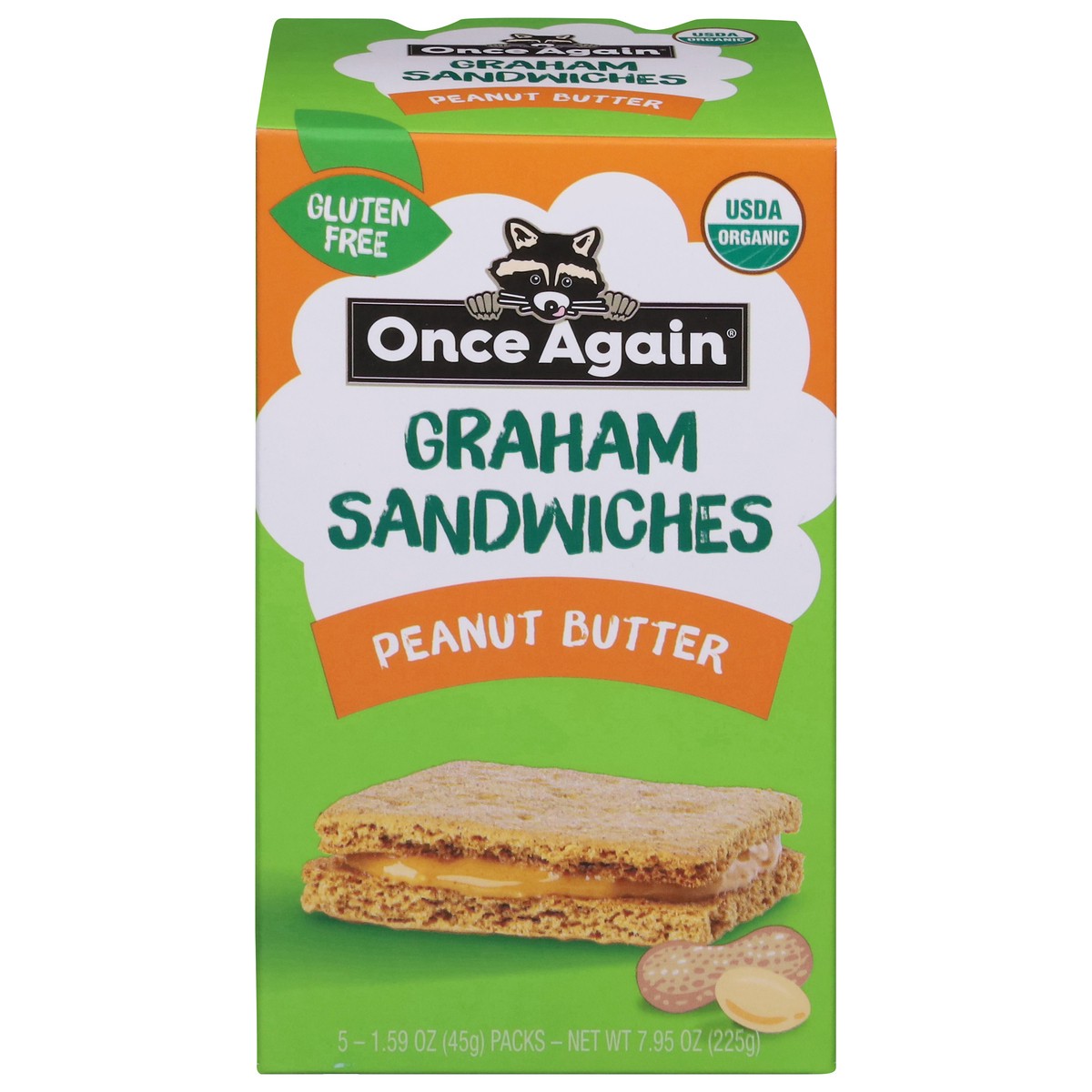 slide 1 of 13, Once Again Peanut Butter Graham Sandwiches 5 - 1.59 oz Packs, 5 ct