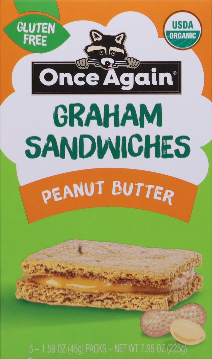 slide 11 of 13, Once Again Peanut Butter Graham Sandwiches 5 - 1.59 oz Packs, 5 ct