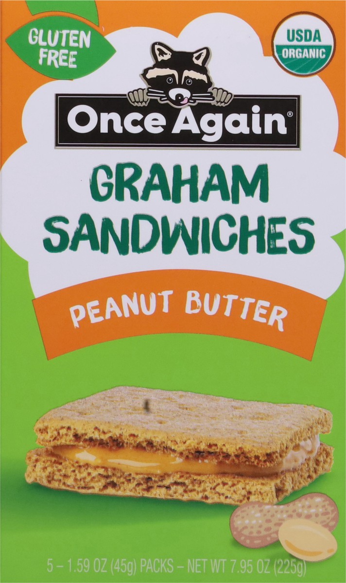 slide 3 of 13, Once Again Peanut Butter Graham Sandwiches 5 - 1.59 oz Packs, 5 ct