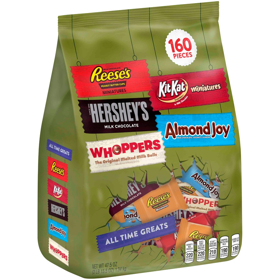 slide 1 of 1, Hershey's Hershey Halloween All Time Greats Snack Size Assortment, 49.4 oz